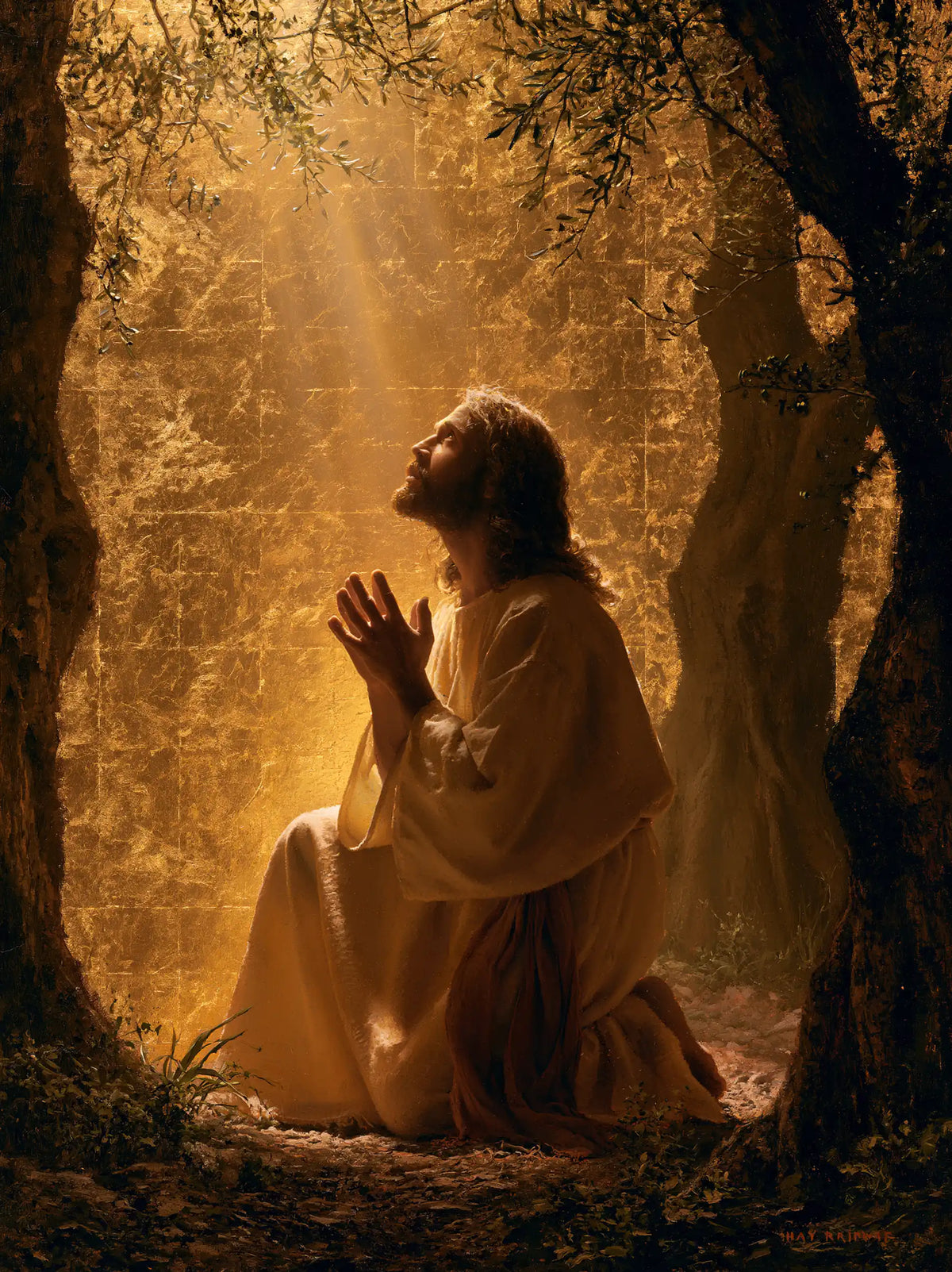 Jesus in Gethsemane - Sacred Gold · Portrait n° 13