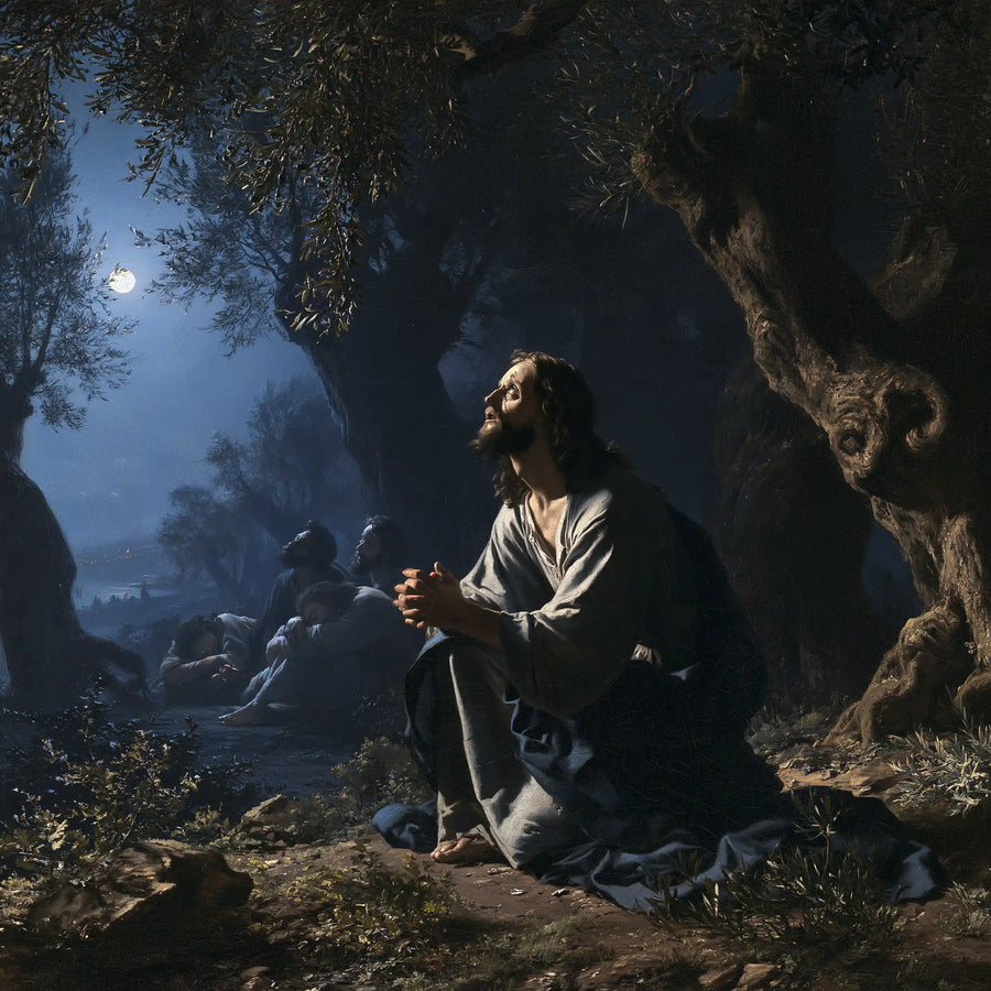 Jesus in Gethsemane — The Watcher at the Sleeping Group’s Edge