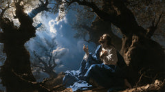 Jesus in Gethsemane — Prayer in a Cloak of Sky