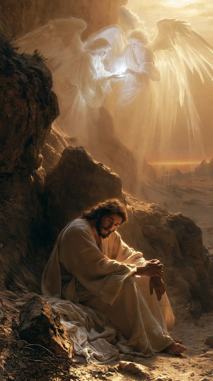 Jesus in the Desert — The Vigil Above the Bowed Brow