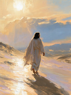 Jesus in the Desert — The Shadow Accompanies the Rise of Day