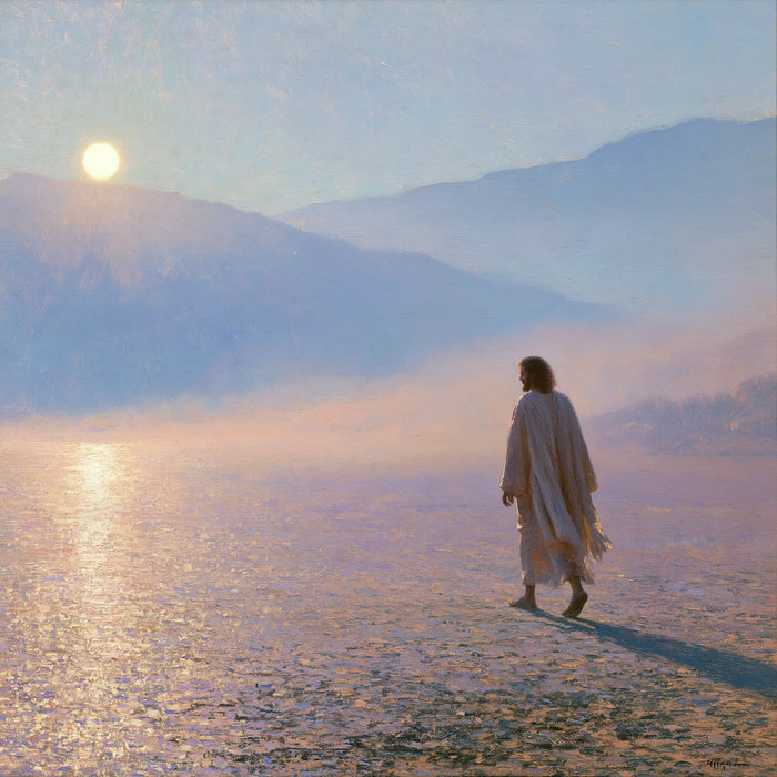 Jesus in the Desert — Solitude Beneath the Pearly Sun