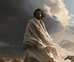 Jesus in the Desert — The White Robe Before the Storm