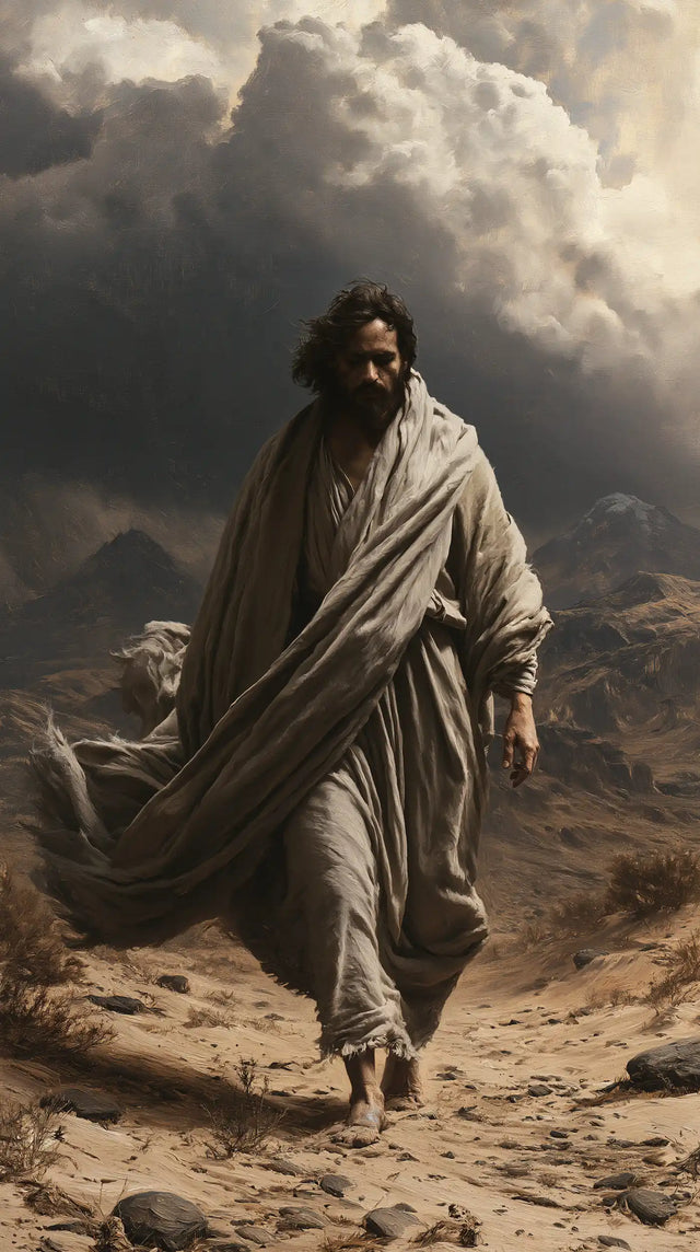Jesus in the Desert — The Crossing of Pale Stones