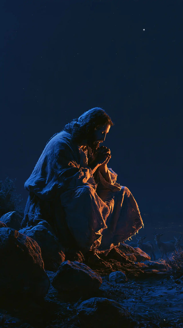 Jesus in the Desert — Contemplation in the Depths of Azure