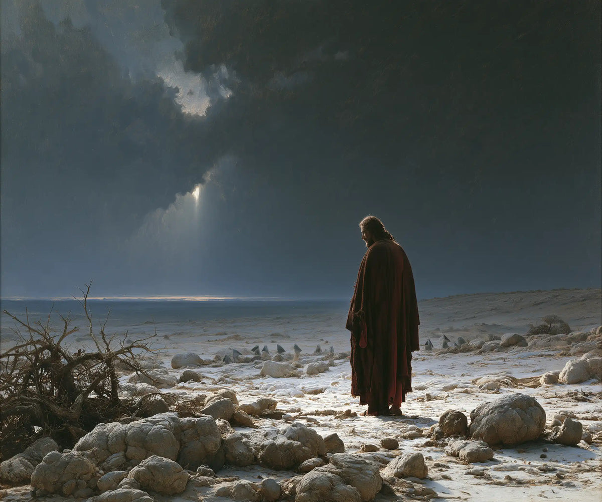 Jesus in the Desert — The Solitary Ray upon the Pale Earth