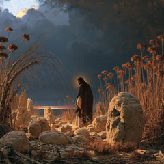 Jesus in the Desert — Tall Stems in the Desert Gold