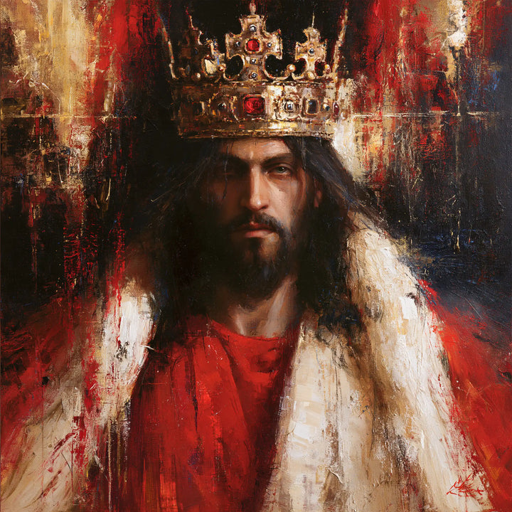 Jesus the King — Majesty in Deep Red