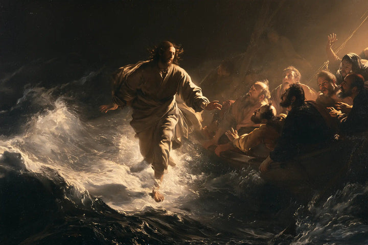 Jesus Walking on Water - Caravaggio Tenebrism · Landscape n° 10