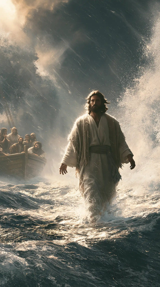 Jesus Walking on Water — The Presence between Rain and Spray