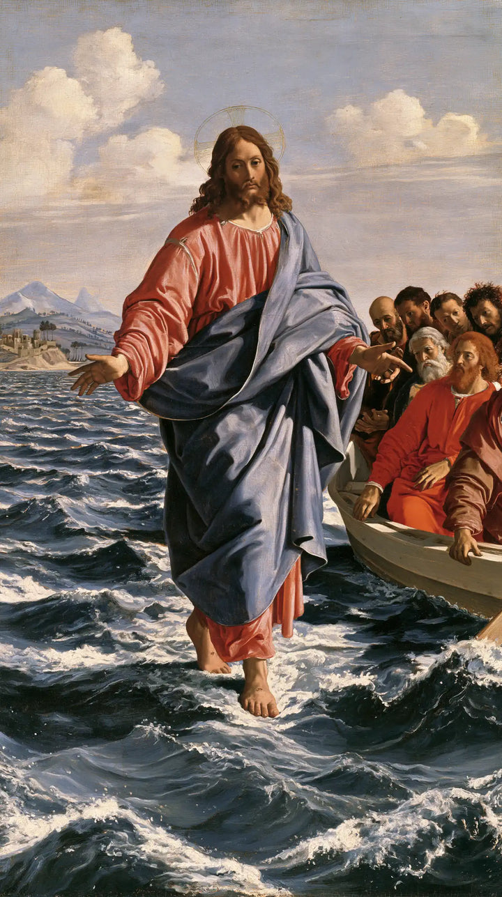 Jesus Walking on Water — The Rose Step beside Dark Waters