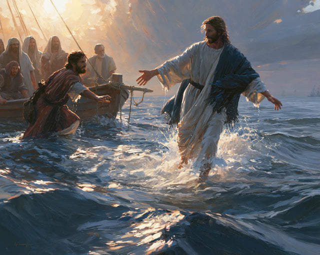 Jesus Walking on Water — The Blue Gesture toward Trust
