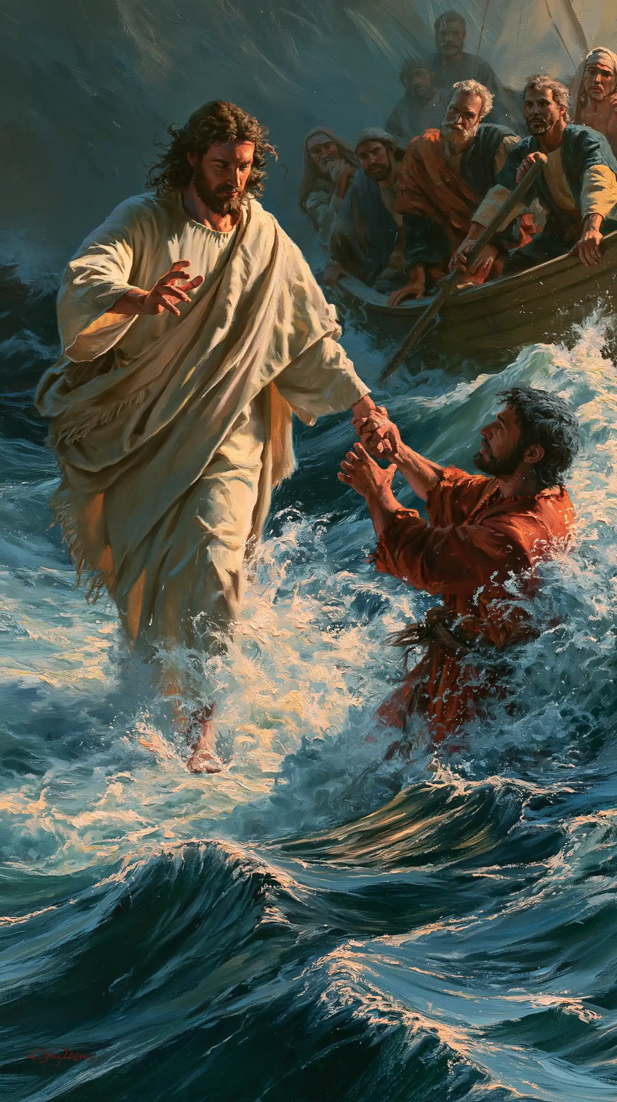 Jesus Walking on Water - Jesus Saves Peter · Portrait n° 9