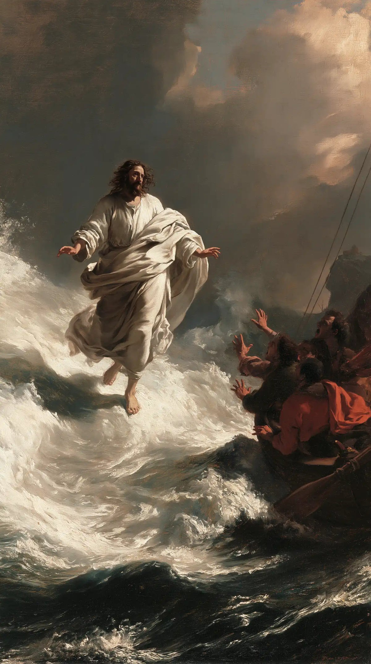 Jesus Walking on Water — Whiteness amid the Roar