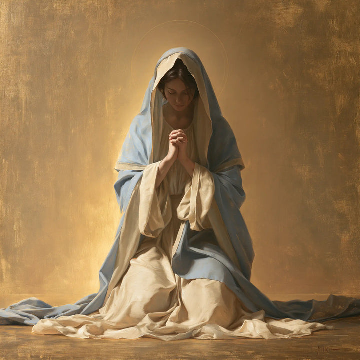 Virgin Mary in Prayer - Contemporary Byzantine · Square n° 4