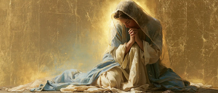 Virgin Mary in Prayer — Shelter beneath the Shaded Veil