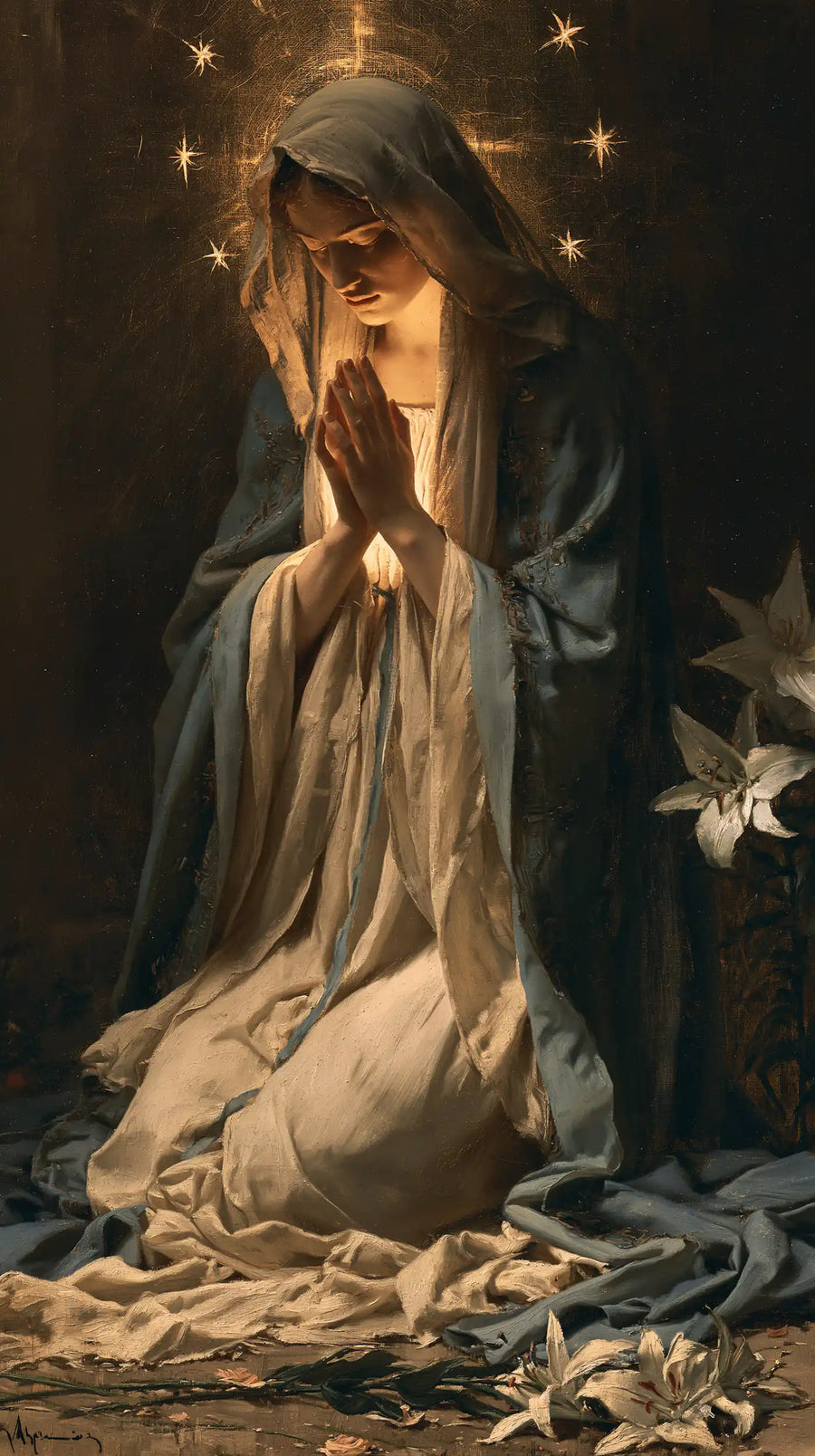 Virgin Mary in Prayer - Symbolist · Portrait n° 14