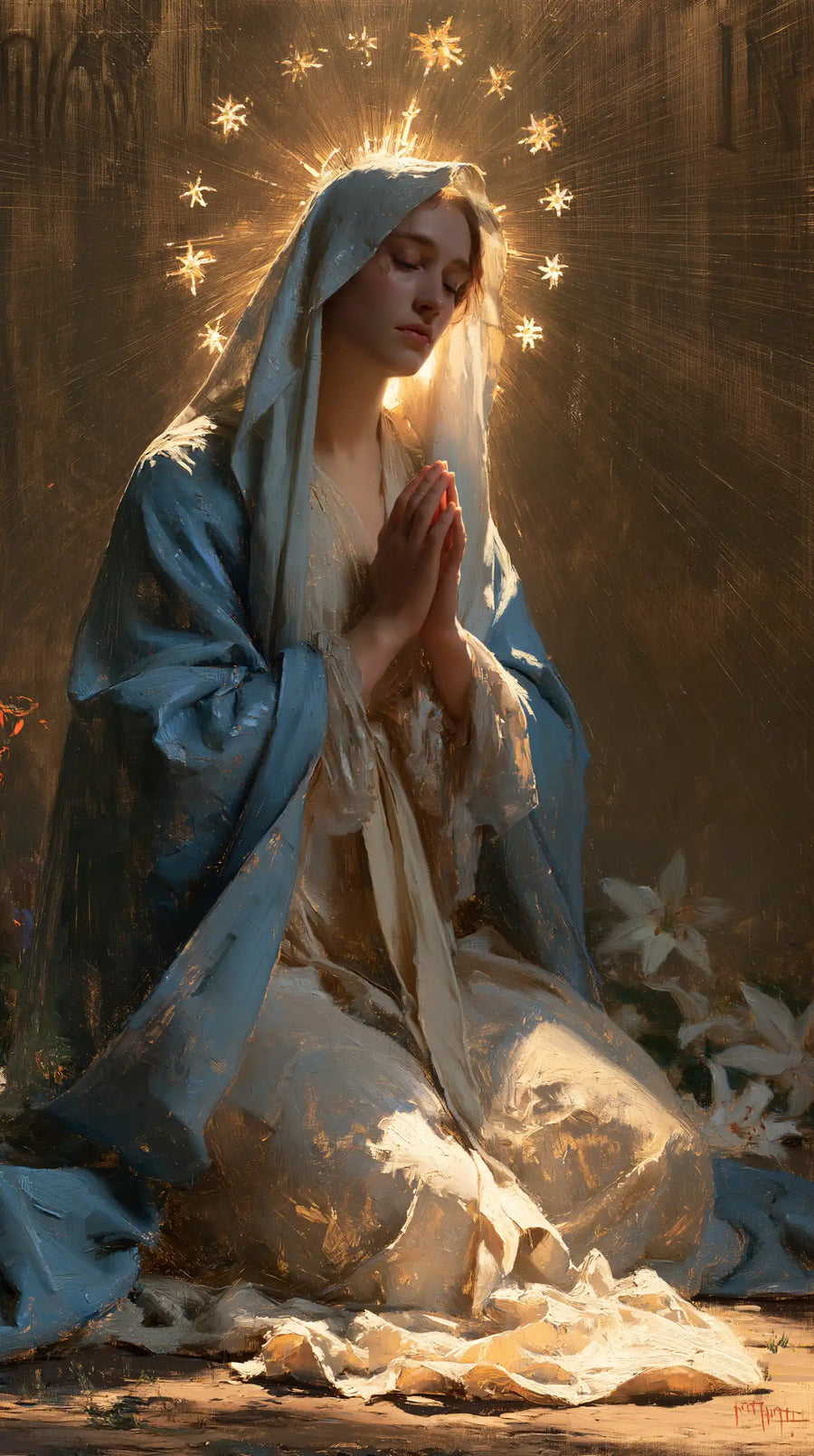 Virgin Mary in Prayer - Symbolist · Portrait n° 25
