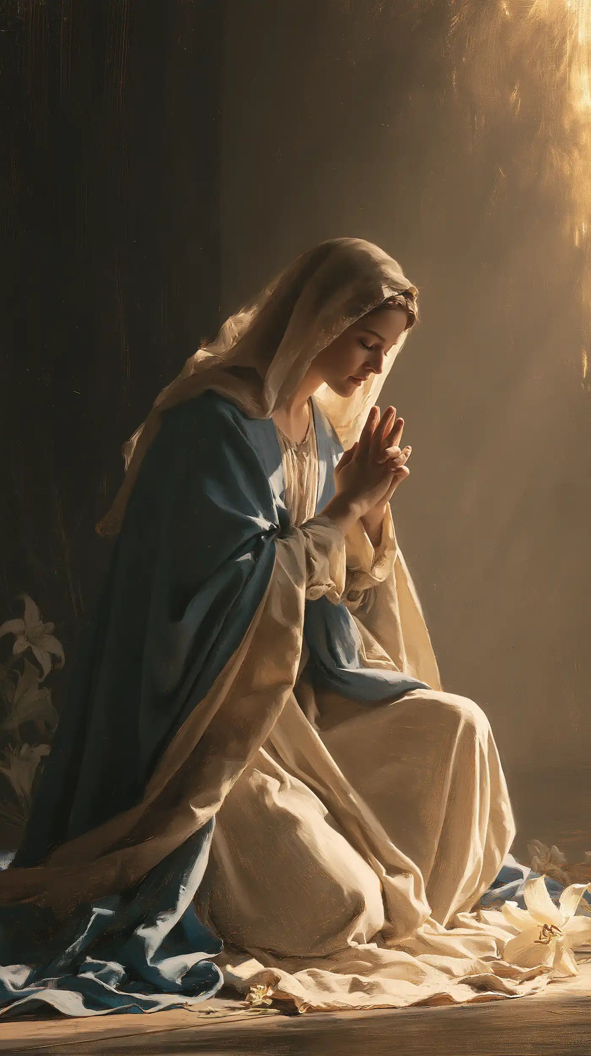 Virgin Mary in Prayer — The Gentleness of Hidden Day