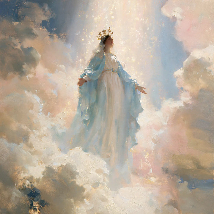 Mary, Queen of Heaven — The White Silhouette in Daylight’s Veil