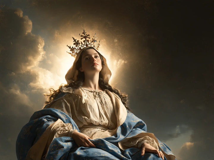 Mary, Queen of Heaven — Resting Hands in the Secret Halo