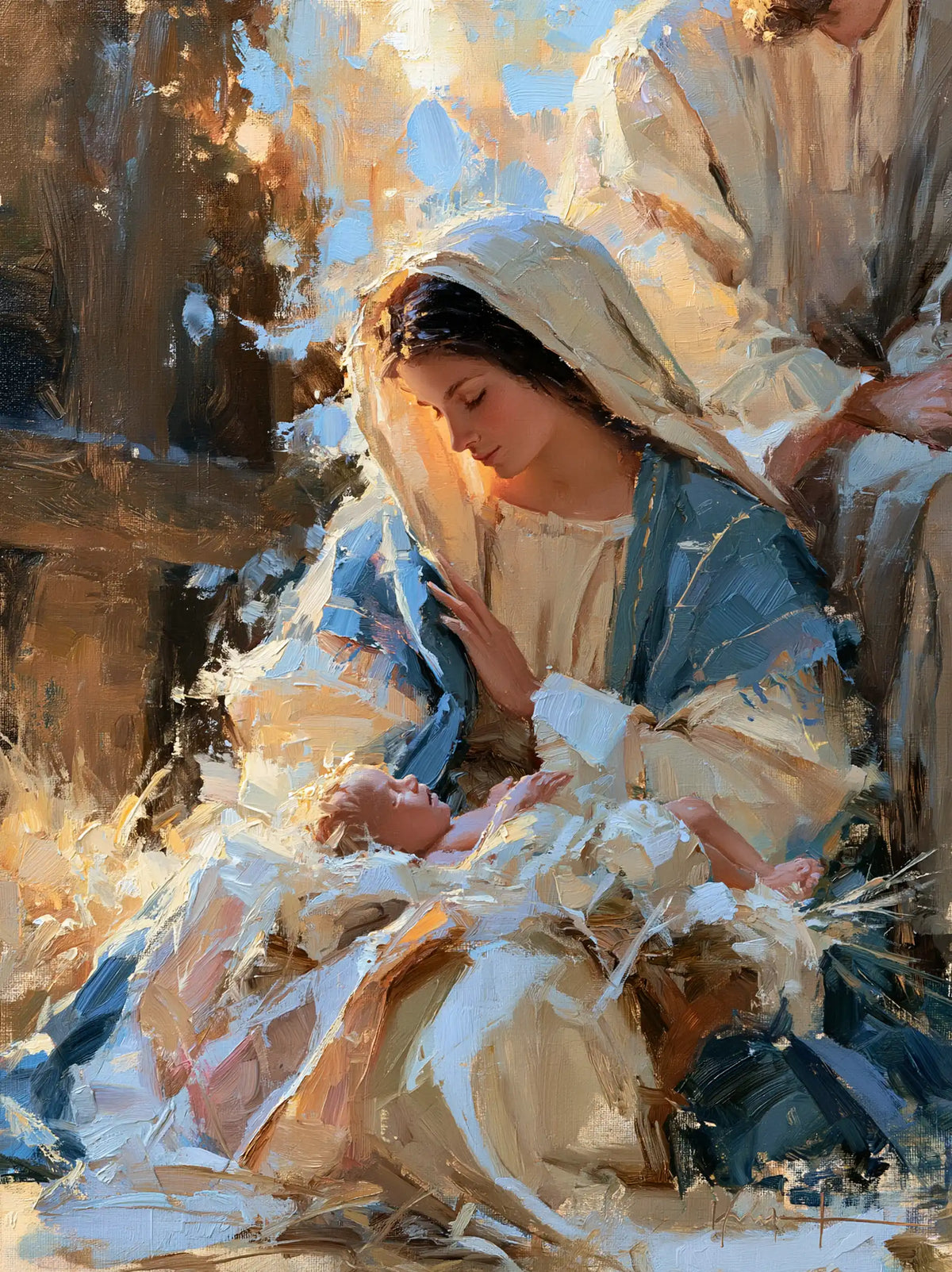 The Nativity — The Hand Upon the Heart in Blue Dawn