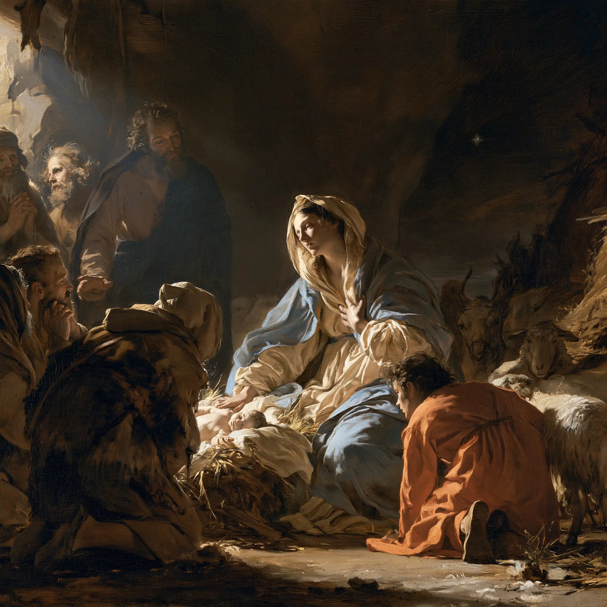 The Nativity — The Little Russet Cloak Beside the Cradle