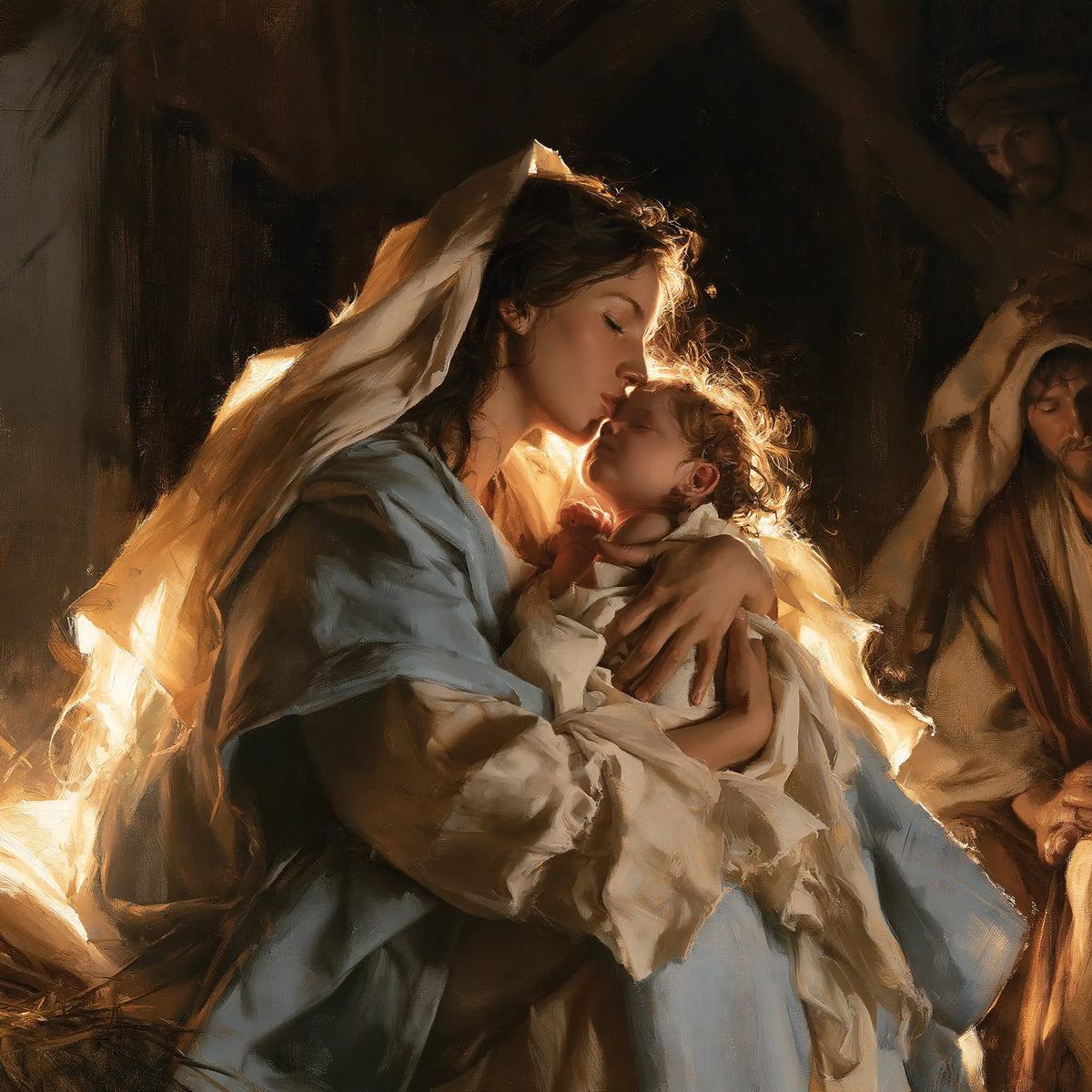 The Nativity — Tenderness Beside the Glowing Veil