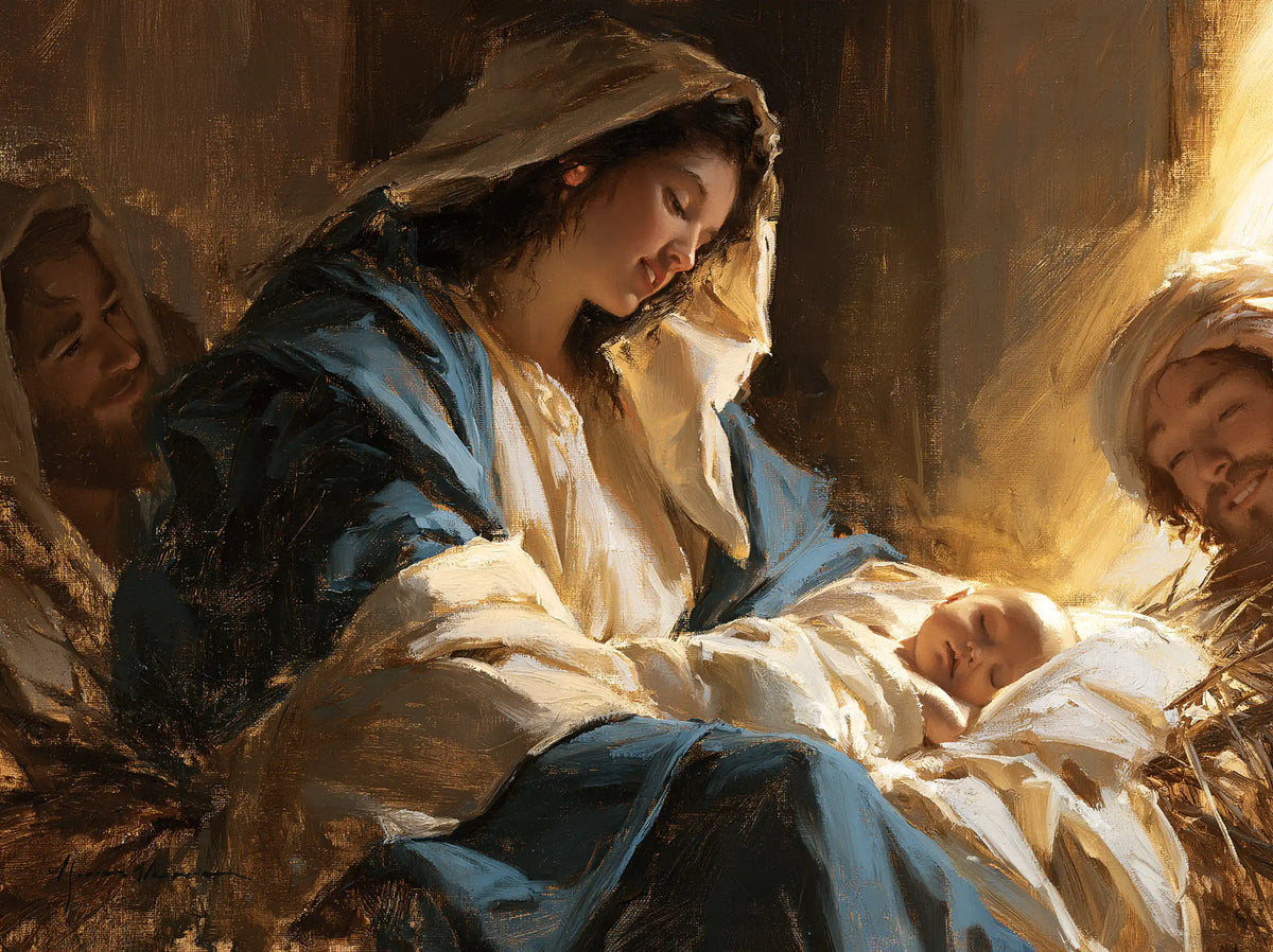The Nativity — Joy Sheltered in Sweeping Folds