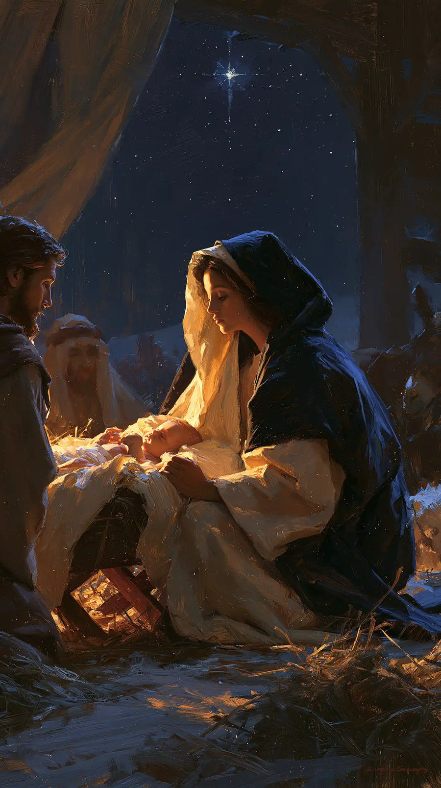 The Nativity - Midnight Blue Chiaroscuro · Portrait n° 2