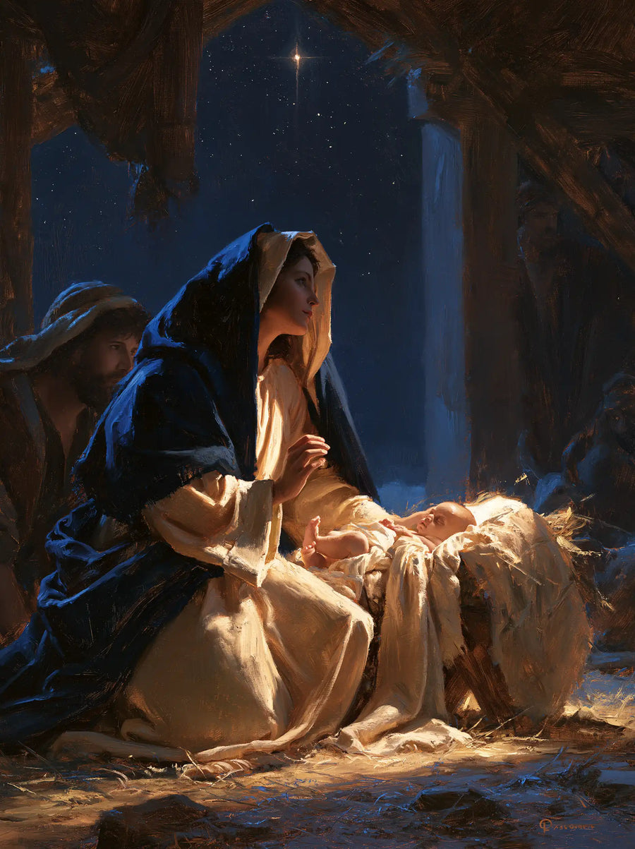 The Nativity - Midnight Blue Chiaroscuro · Portrait n° 16
