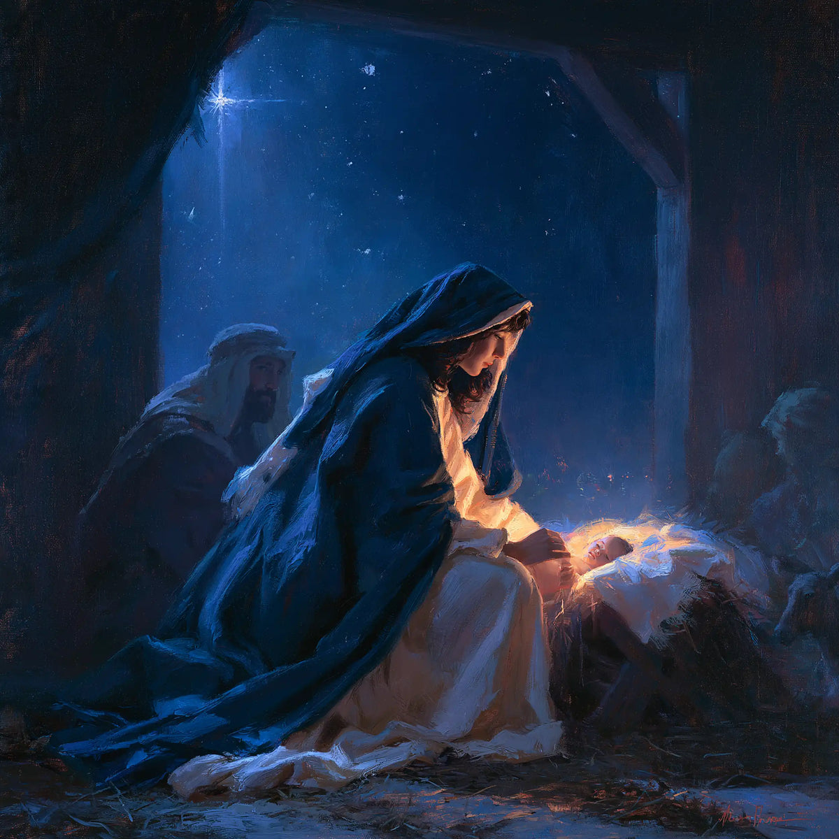 The Nativity — Repose in Cobalt Light