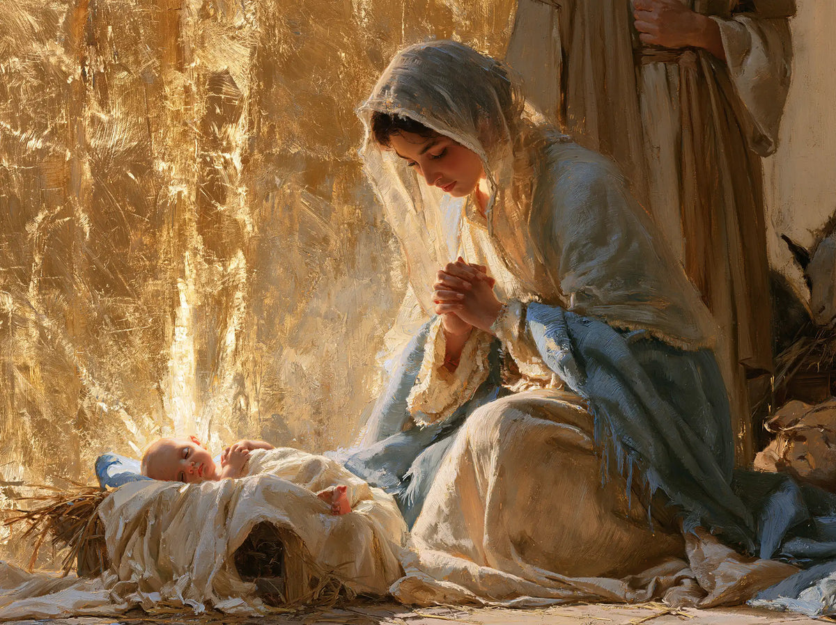 The Nativity — The Cradle Before the Golden Cascade