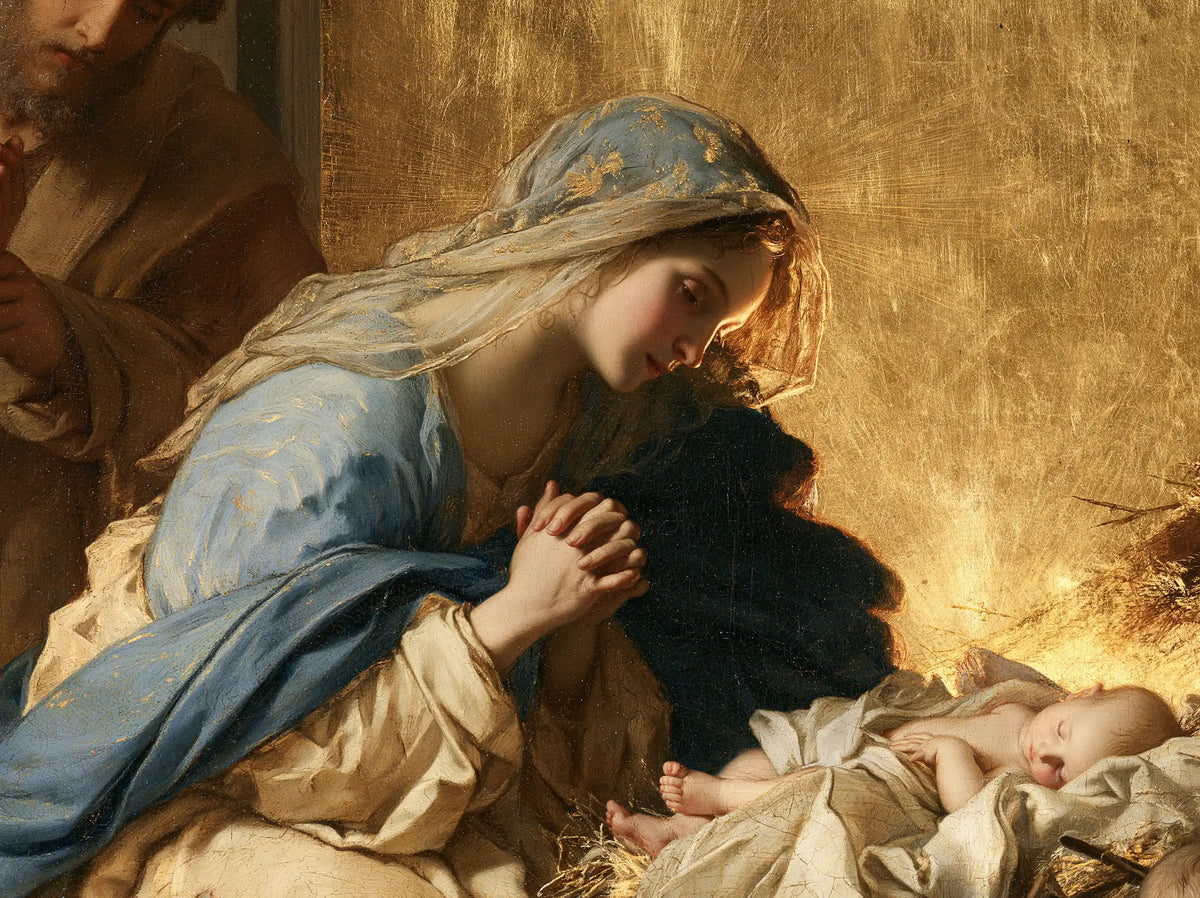 The Nativity — Prayer in the Blue and Black Mantle