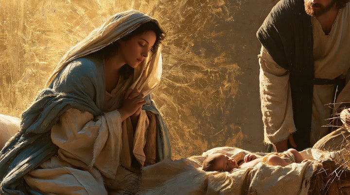 The Nativity — Prayer Within the Circle of Golden Rays