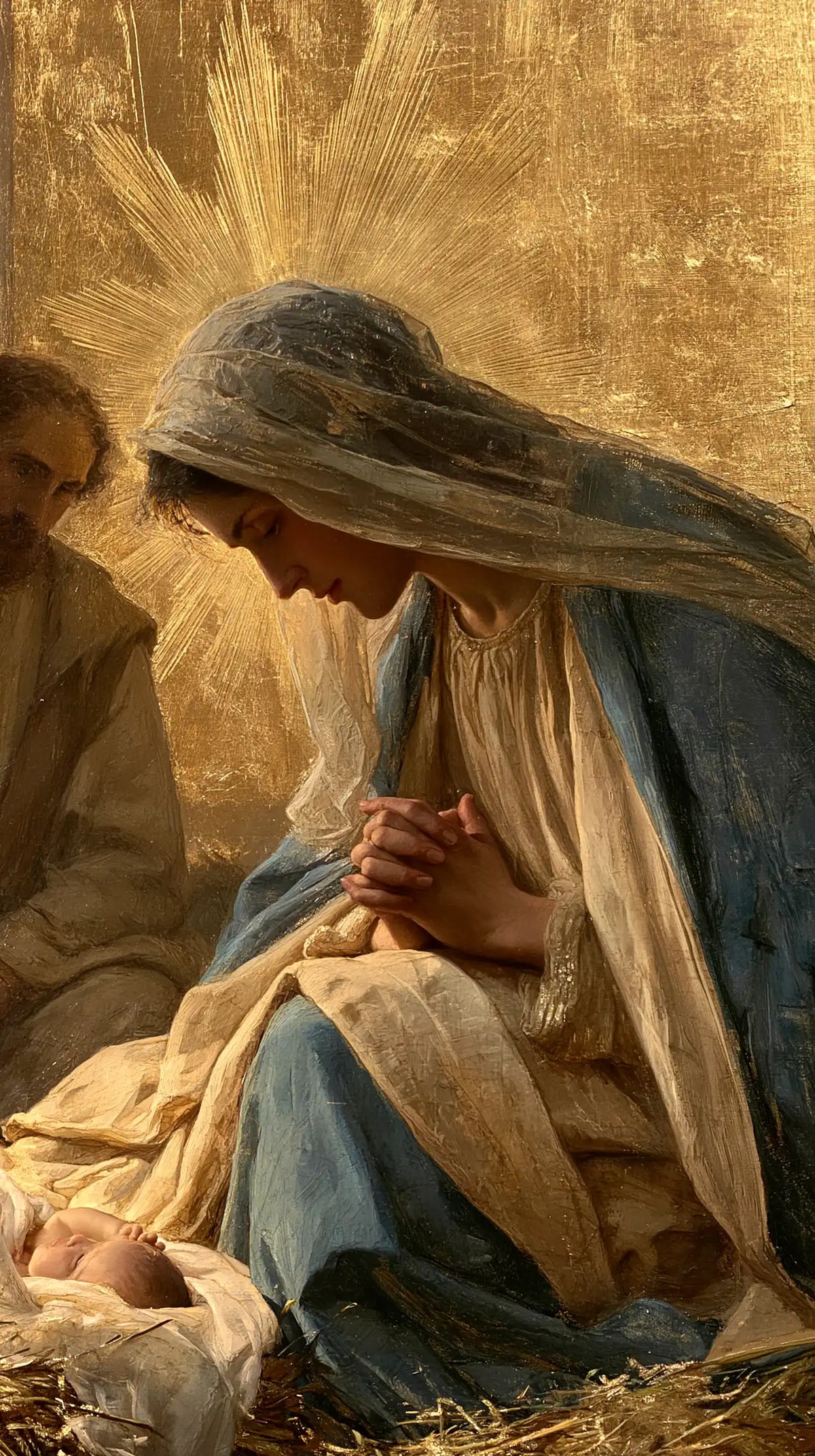 The Nativity — Reverence Beside the Azure Knee