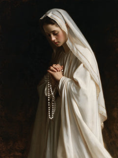 Our Lady of Fatima – White Mantle in Quiet Darkness
