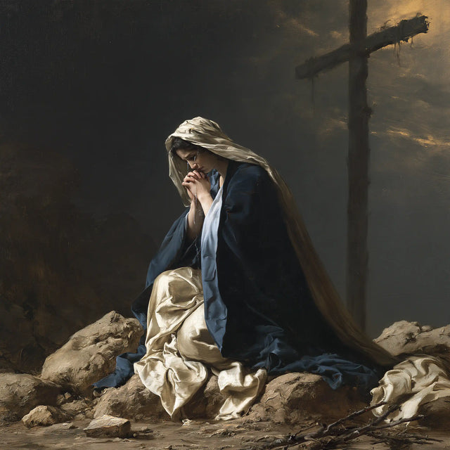 Our Lady of Sorrows - Mary Kneeling before the Cross · Square n° 8