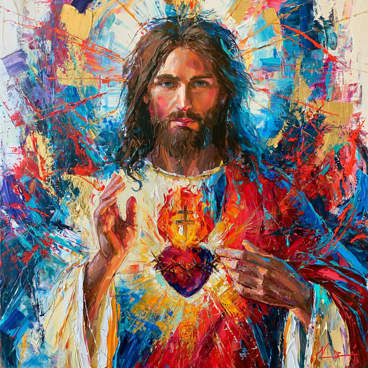 Sacred Heart of Jesus – Colour Expressionism · Square no. 1