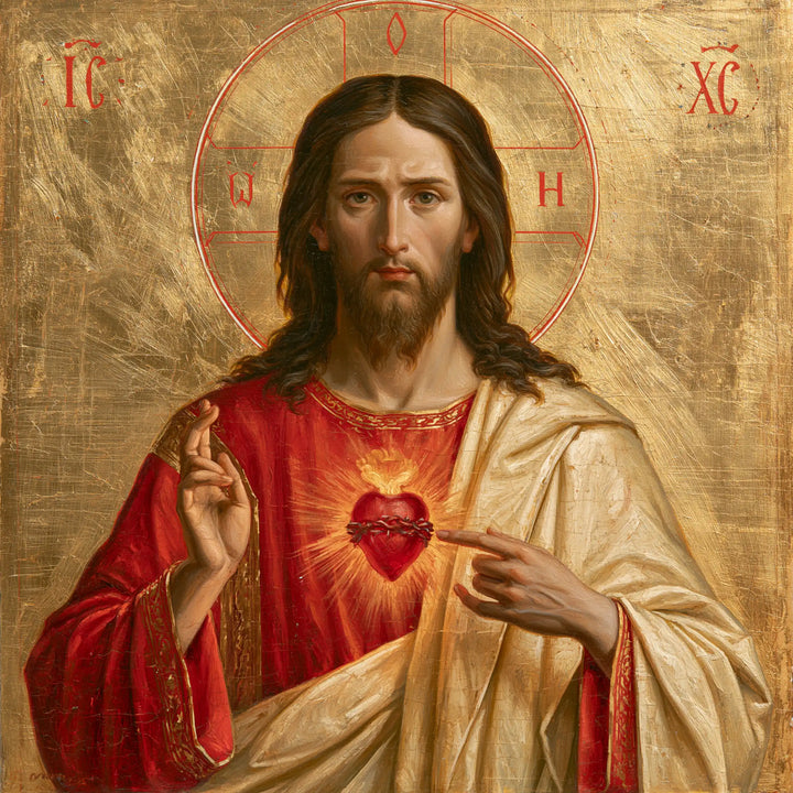 The Sacred Heart of Jesus — The Gaze in the Gentleness of Gold