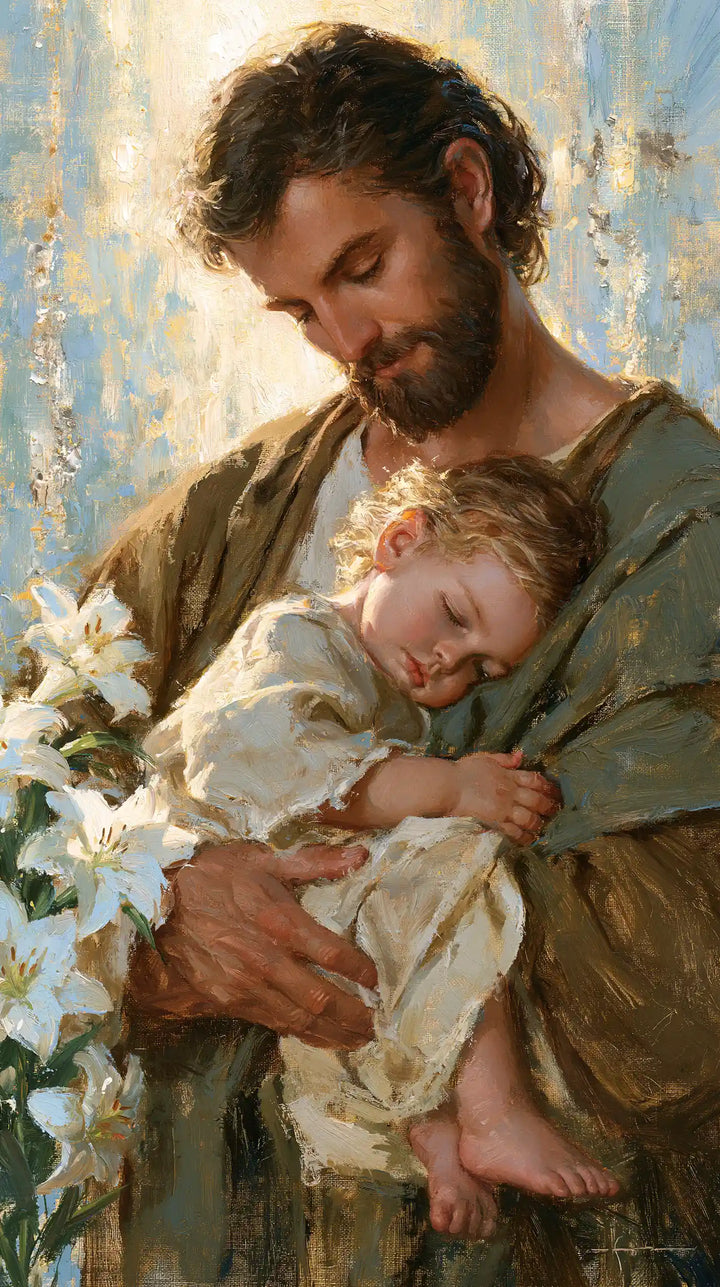 Saint Joseph with the Child Jesus – Impressionist · Portrait no. 2