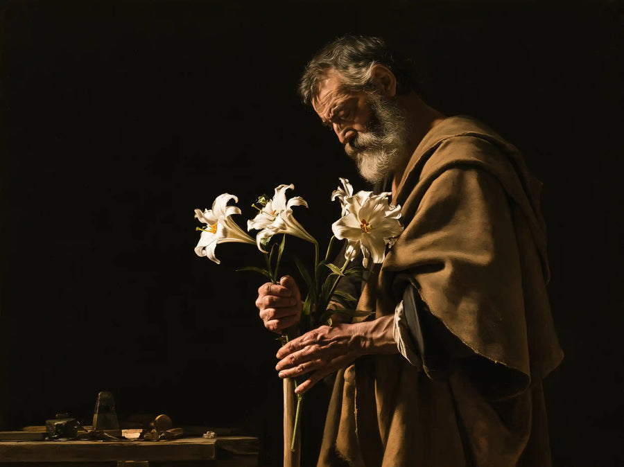 Saint Joseph – Caravaggio Tenebrism · Landscape no. 8