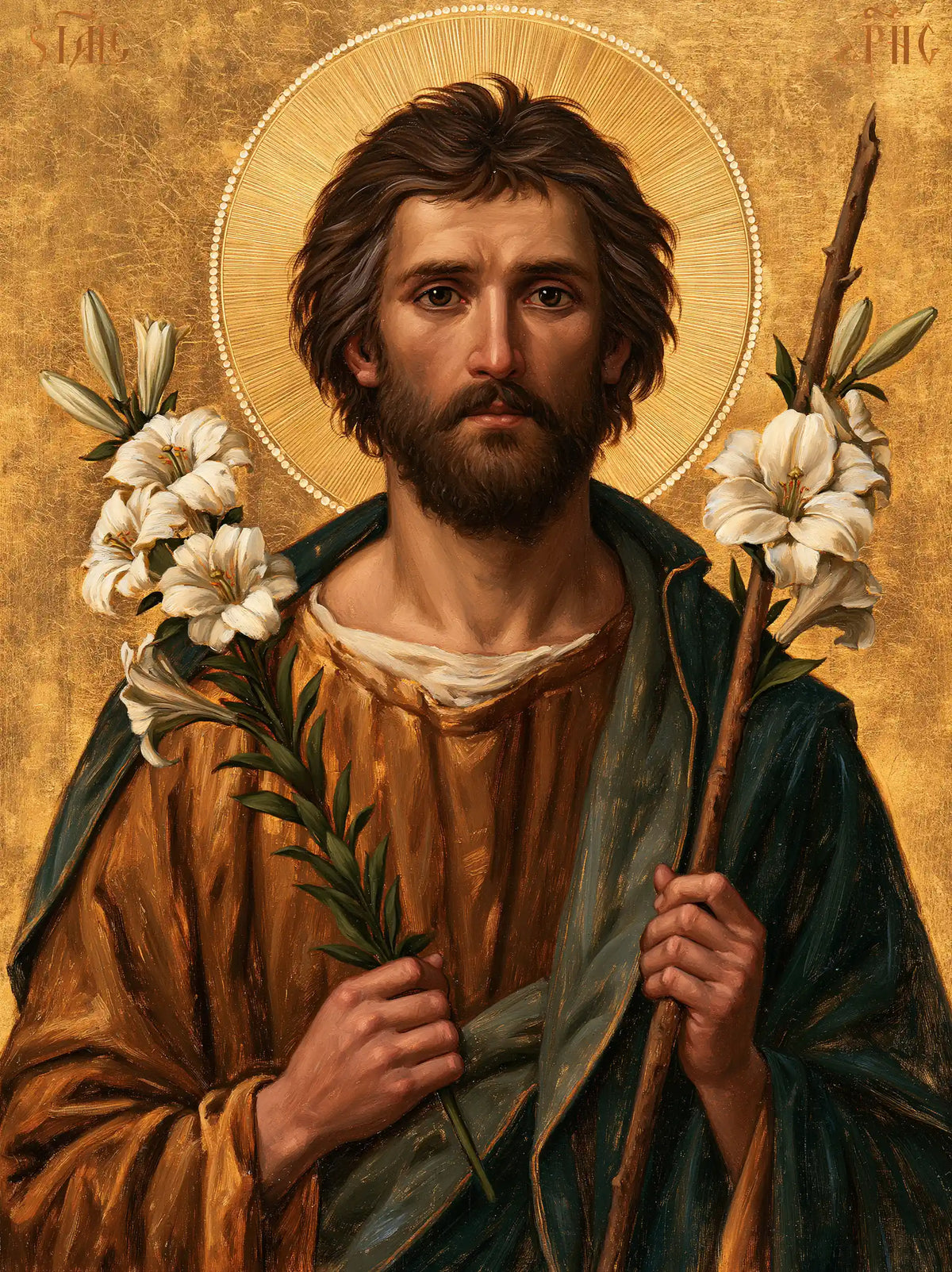 Saint Joseph – Sacred Gold · Portrait no. 16