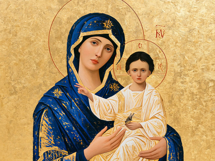Virgin Mary and Child Jesus - Contemporary Byzantine · Landscape n° 4