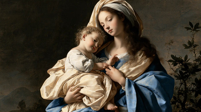 The Virgin and Child — The Little Head in the Shadow of Leaves