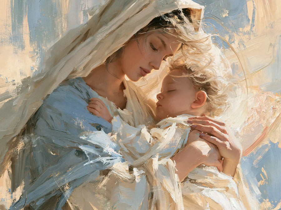 Virgin Mary and Child Jesus - Impressionist · Landscape n° 3