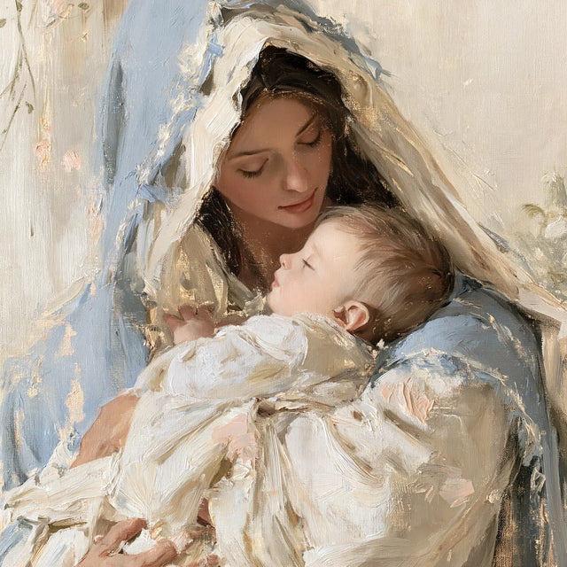 Virgin Mary and Child Jesus - Impressionist · Square n° 11