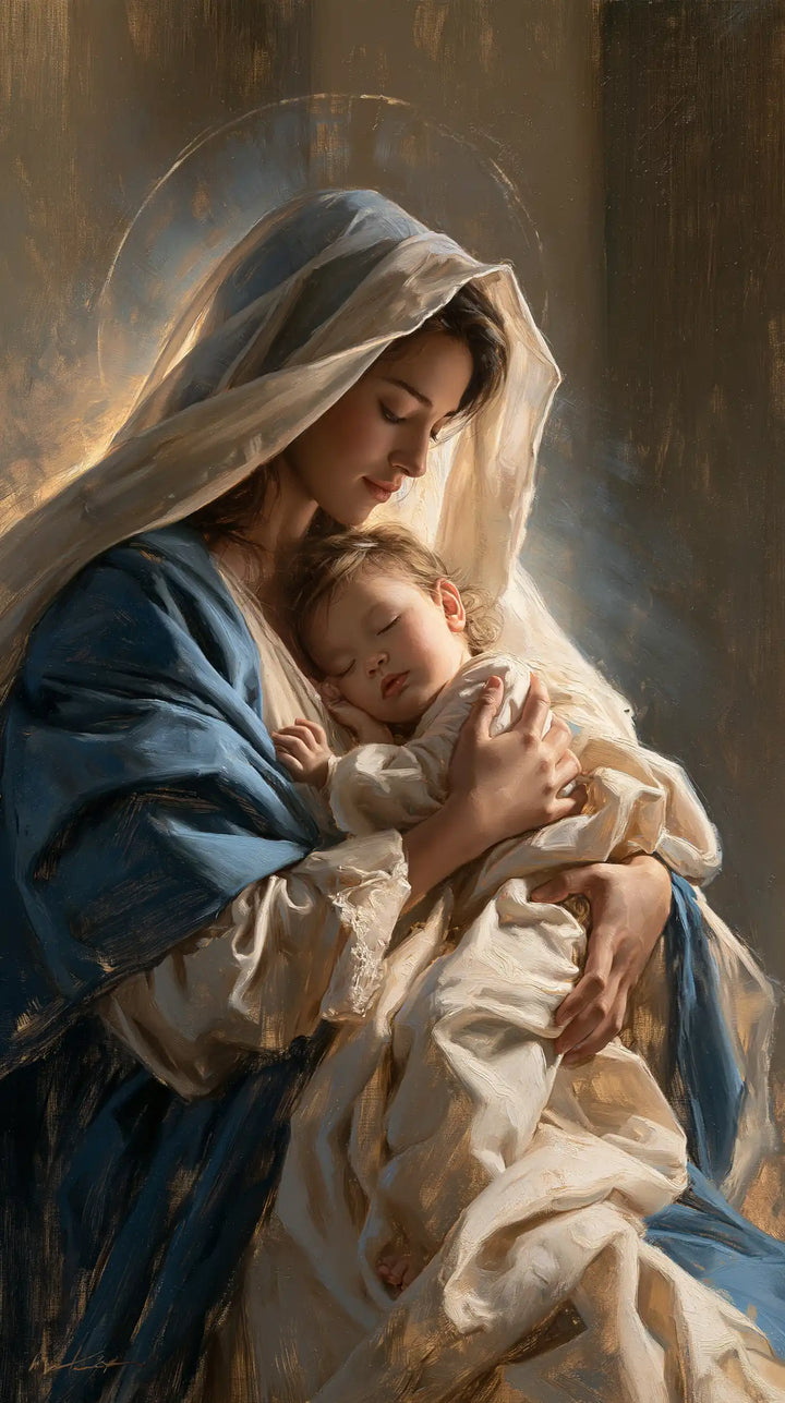 The Virgin and Child — A Dream Beneath the Misty Circle
